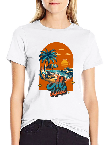 At Last Beach T-Shirt: Tropical Summer Vibes