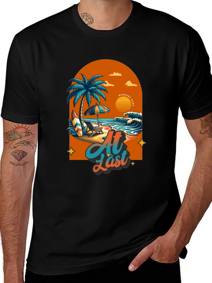 At Last Beach T-Shirt: Tropical Summer Vibes