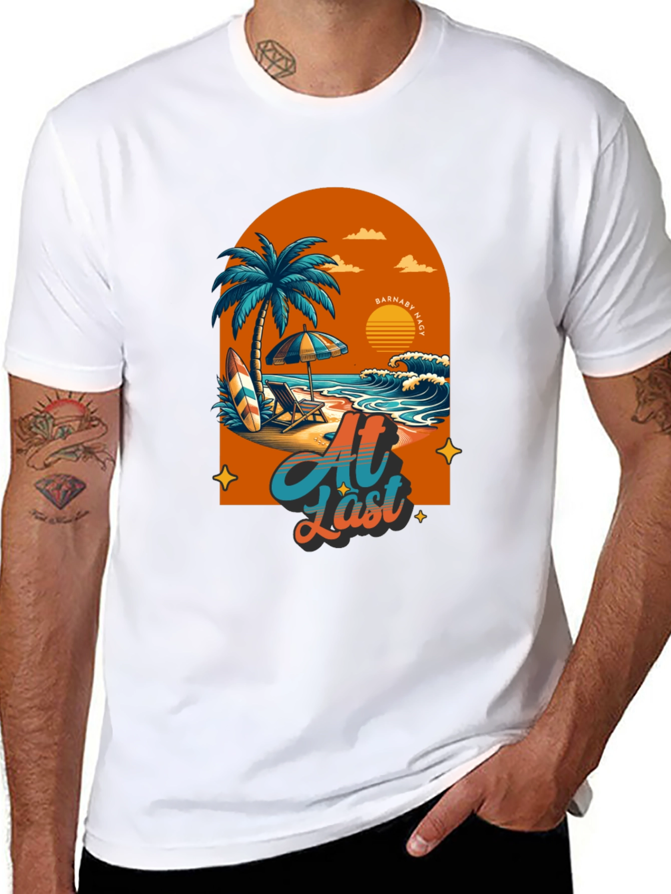 At Last Beach T-Shirt: Tropical Summer Vibes