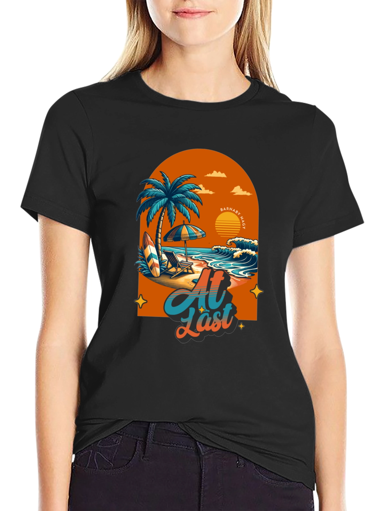 At Last Beach T-Shirt: Tropical Summer Vibes