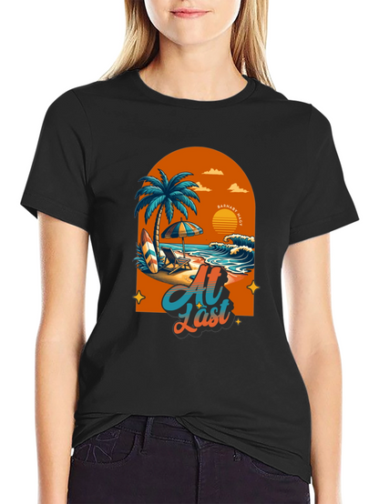 At Last Beach T-Shirt: Tropical Summer Vibes