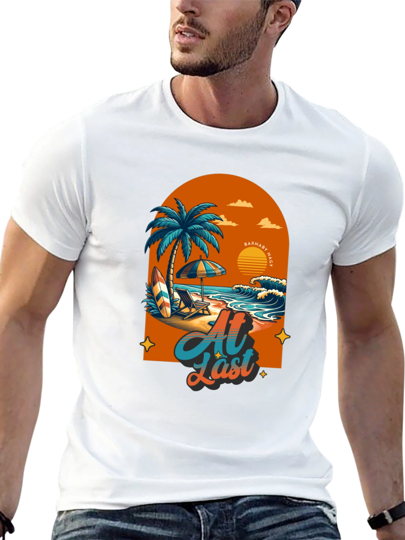 At Last Beach T-Shirt: Tropical Summer Vibes
