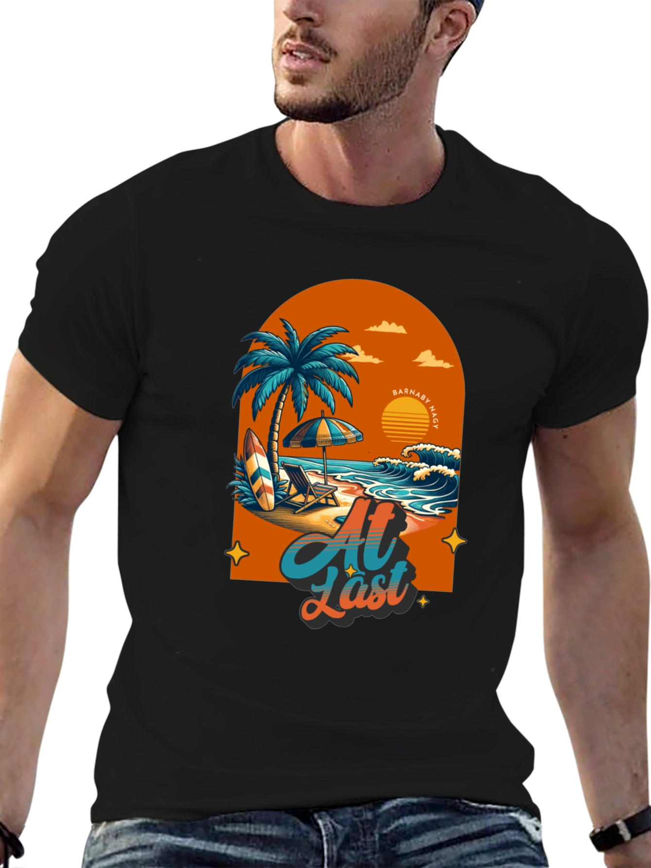 At Last Beach T-Shirt: Tropical Summer Vibes