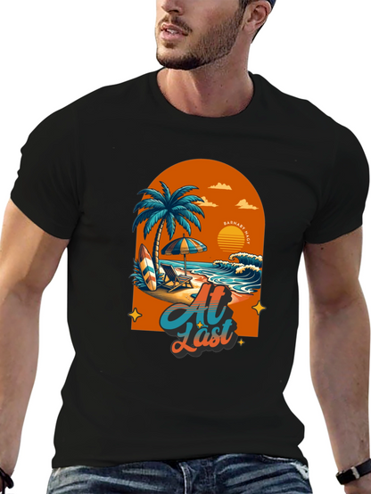 At Last Beach T-Shirt: Tropical Summer Vibes