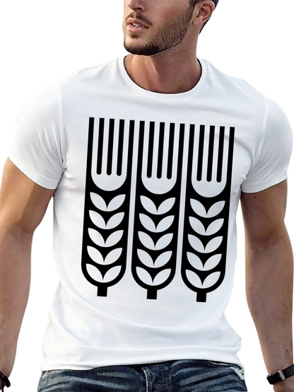 Wheat Graphic Print T-Shirt - Stylish Casual Tee