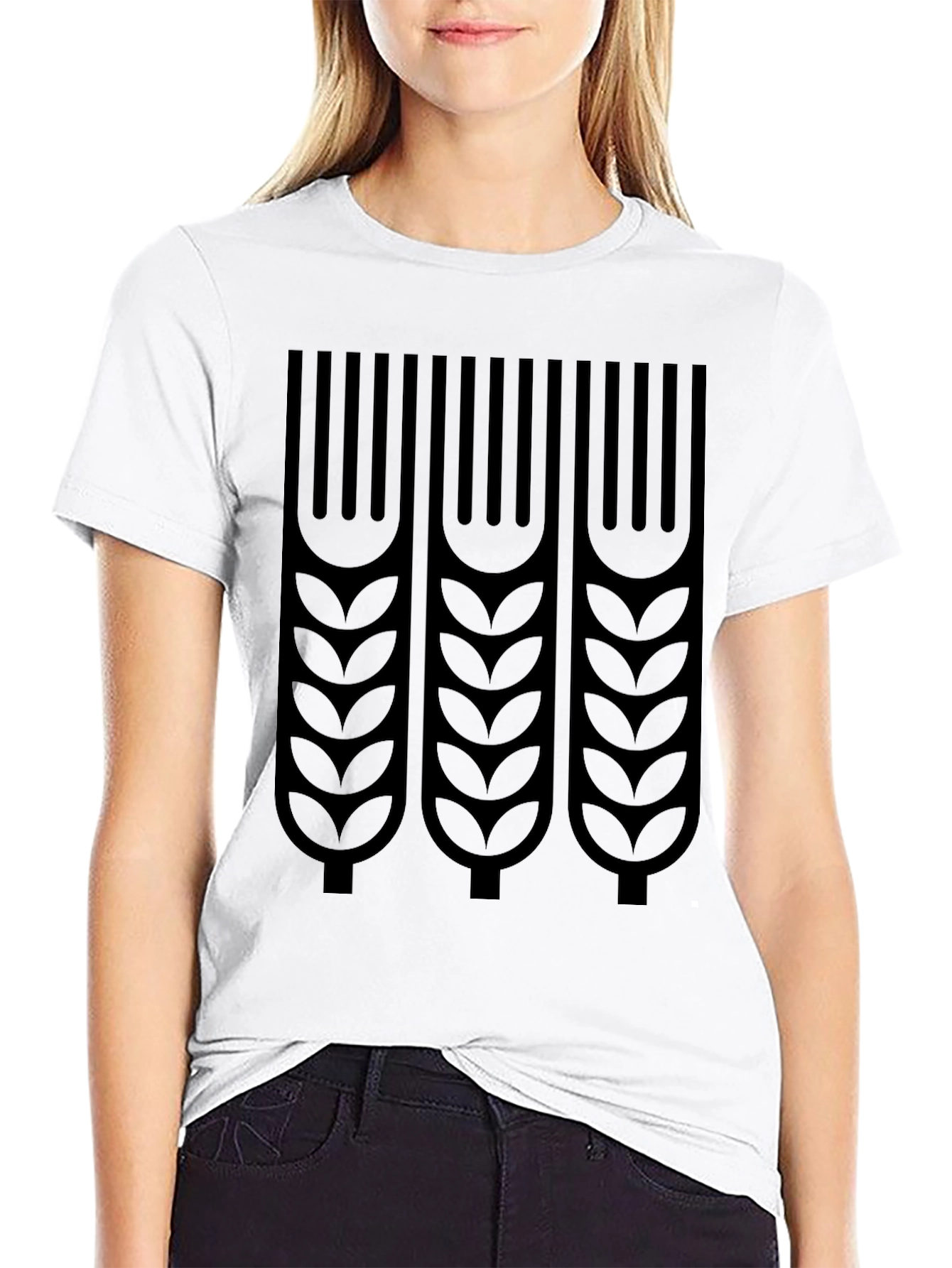 Wheat Graphic Print T-Shirt - Stylish Casual Tee