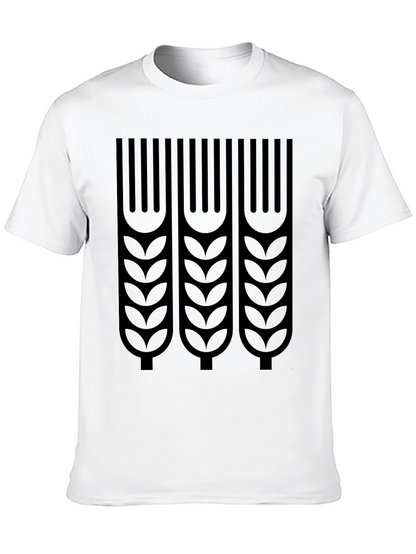 Wheat Graphic Print T-Shirt - Stylish Casual Tee