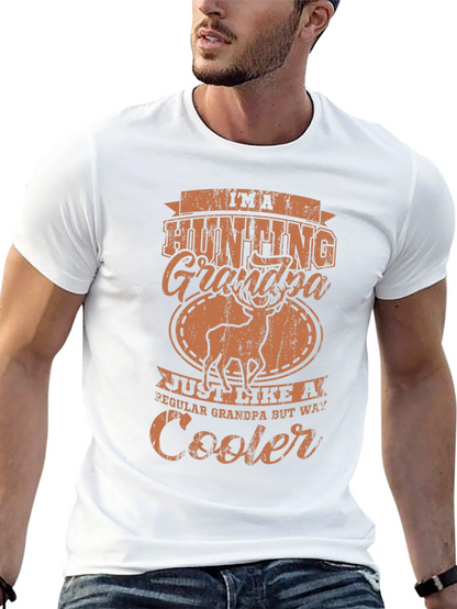 Hunting Grandpa Graphic Tee - Black Casual T-Shirt