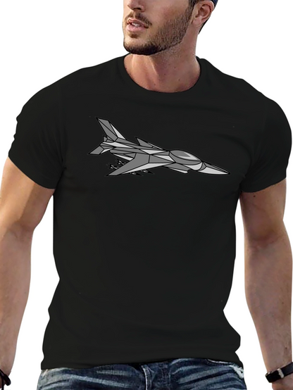 Jet Fighter Graphic Tee - Sleek Black T-Shirt