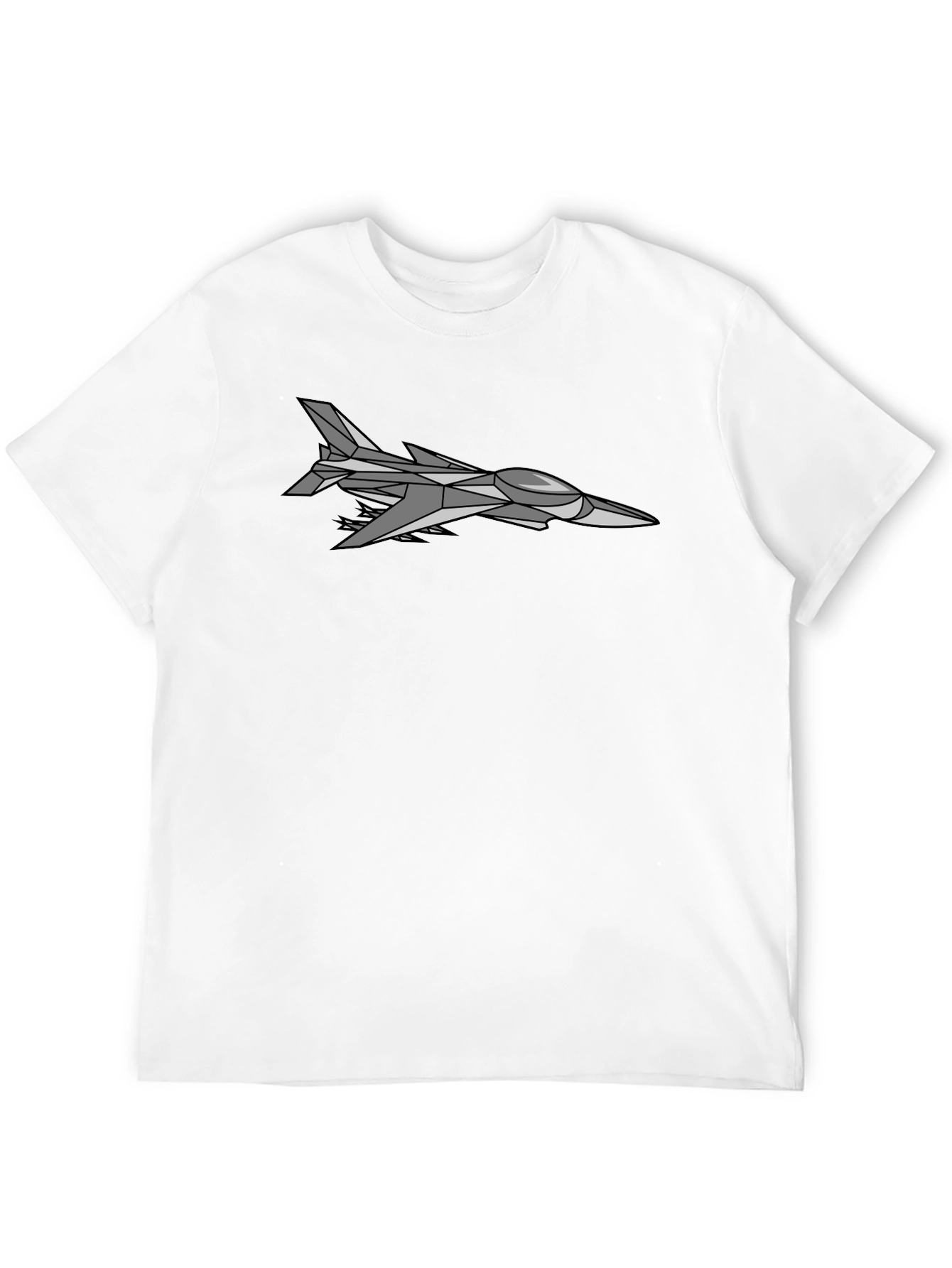 Jet Fighter Graphic Tee - Sleek Black T-Shirt