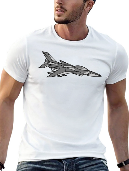 Jet Fighter Graphic Tee - Sleek Black T-Shirt