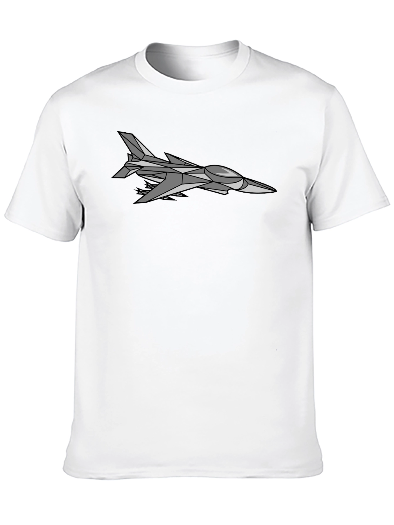 Jet Fighter Graphic Tee - Sleek Black T-Shirt