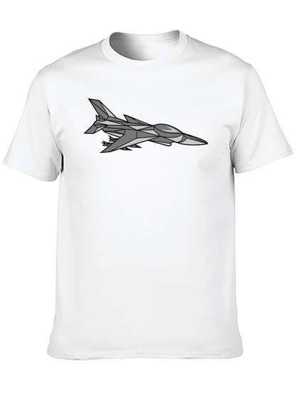 Jet Fighter Graphic Tee - Sleek Black T-Shirt