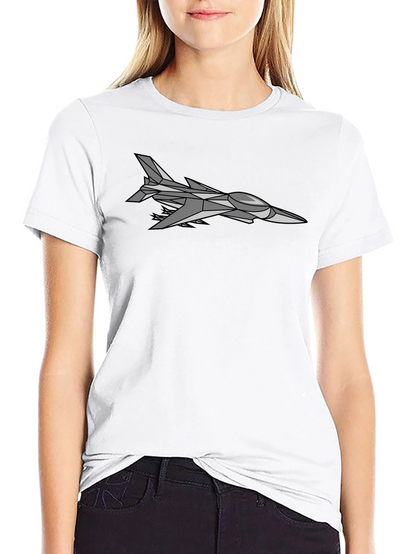 Jet Fighter Graphic Tee - Sleek Black T-Shirt