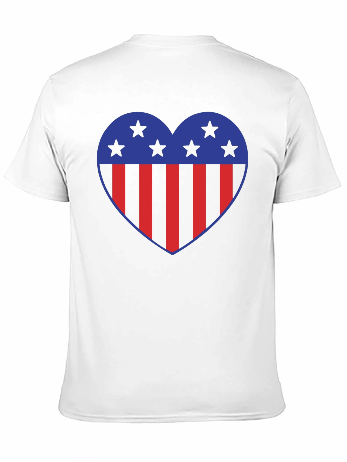 Patriotic Heart Star Striped Graphic Tee