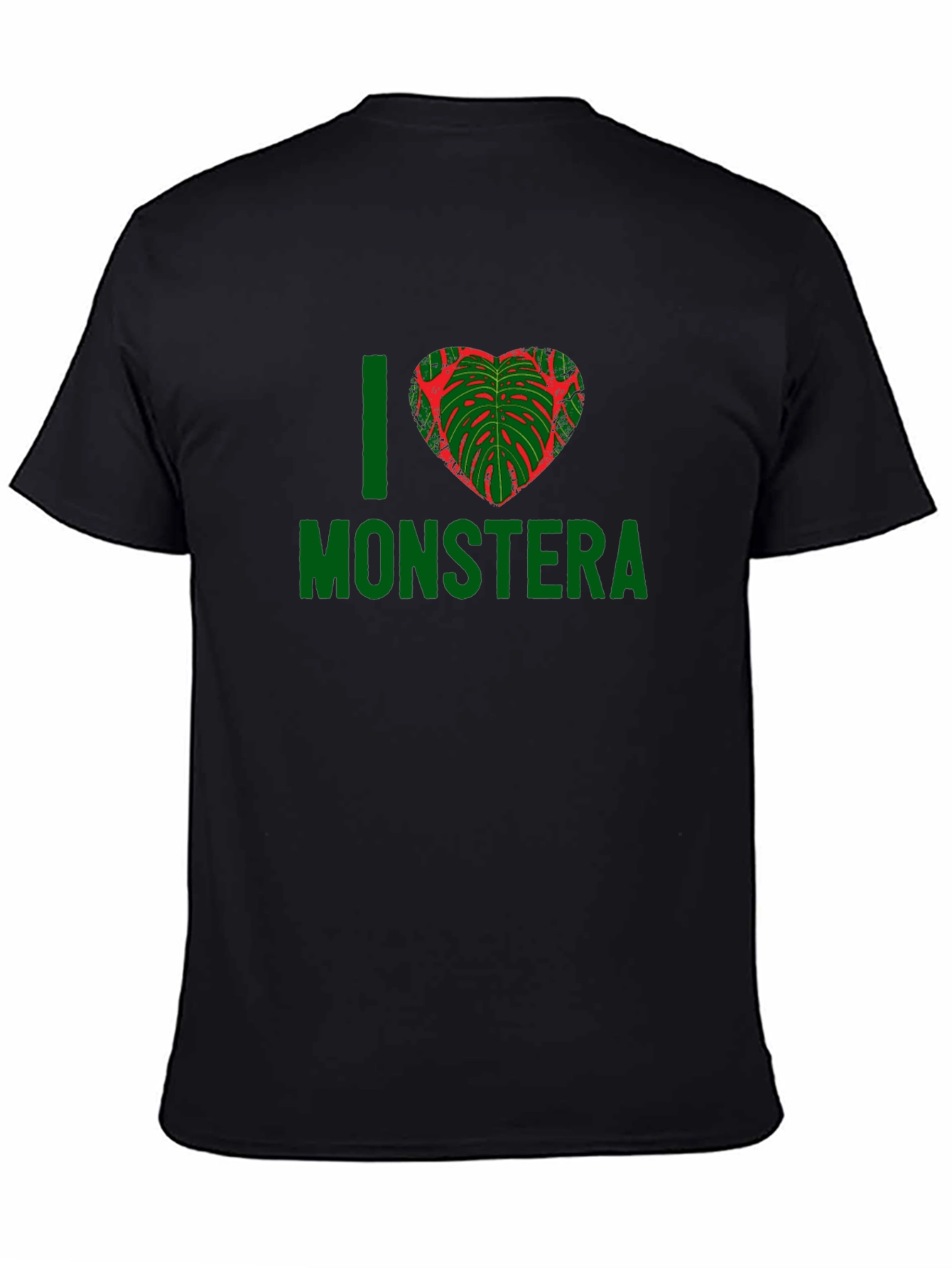 I Heart Monstera T-Shirt - Black Plant Lover Tee