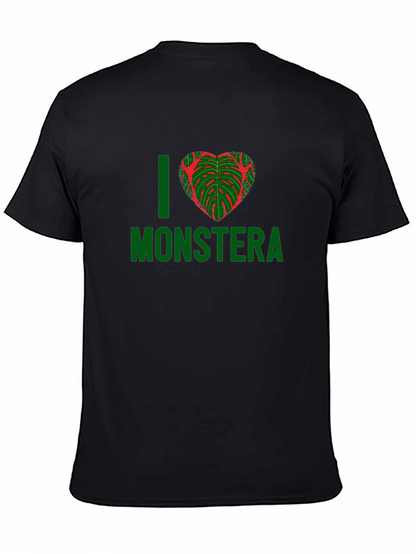 I Heart Monstera T-Shirt - Black Plant Lover Tee
