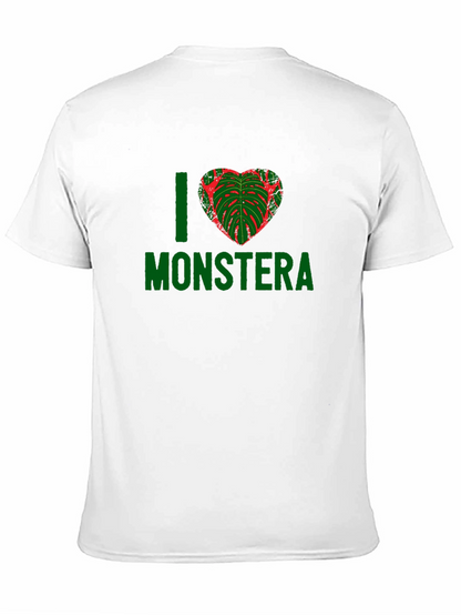 I Heart Monstera T-Shirt - Black Plant Lover Tee