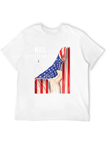 Nail Technician Patriotic T-Shirt - USA Flag