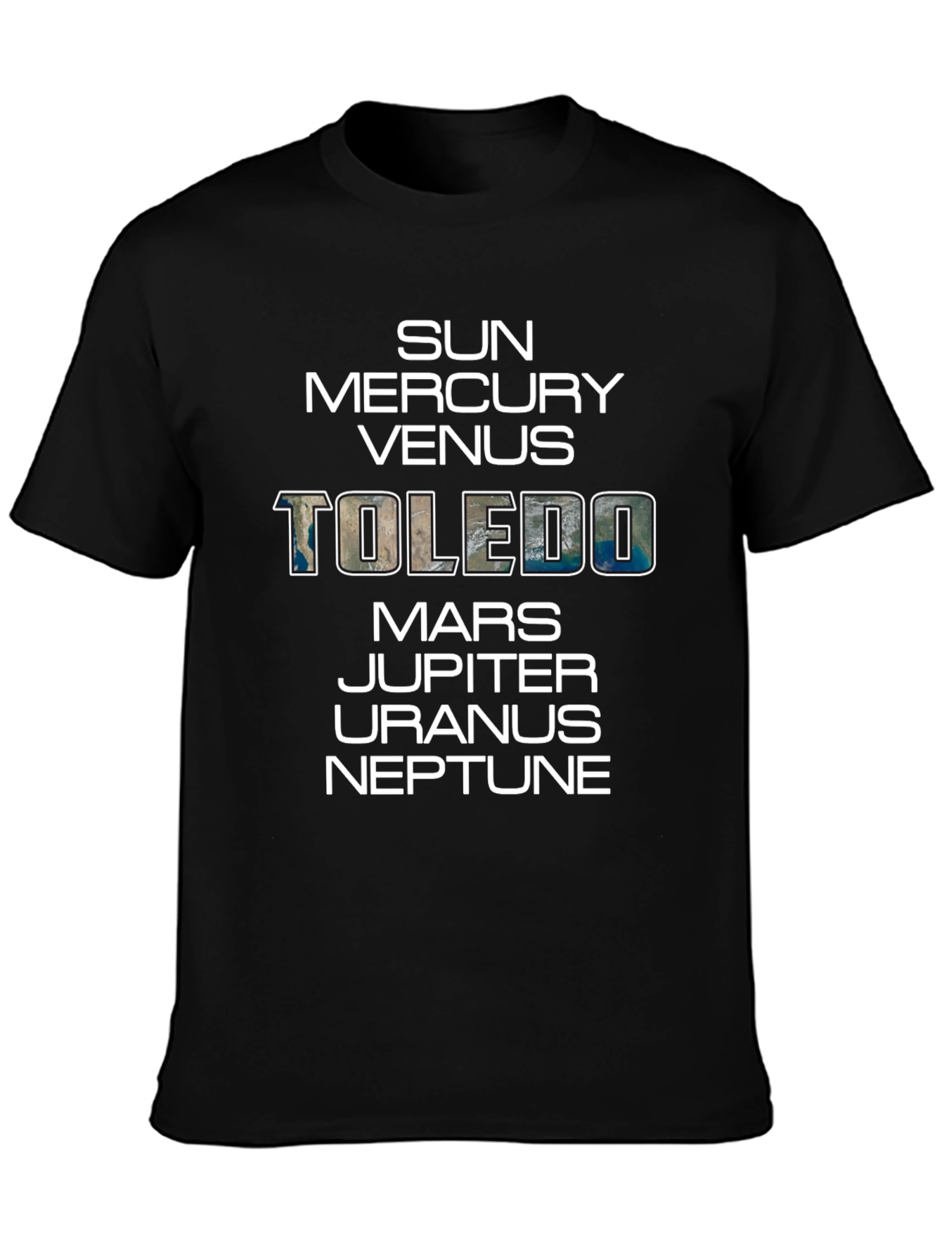 Planets Toledo Graphic T-Shirt - Mens Crew Neck Tee