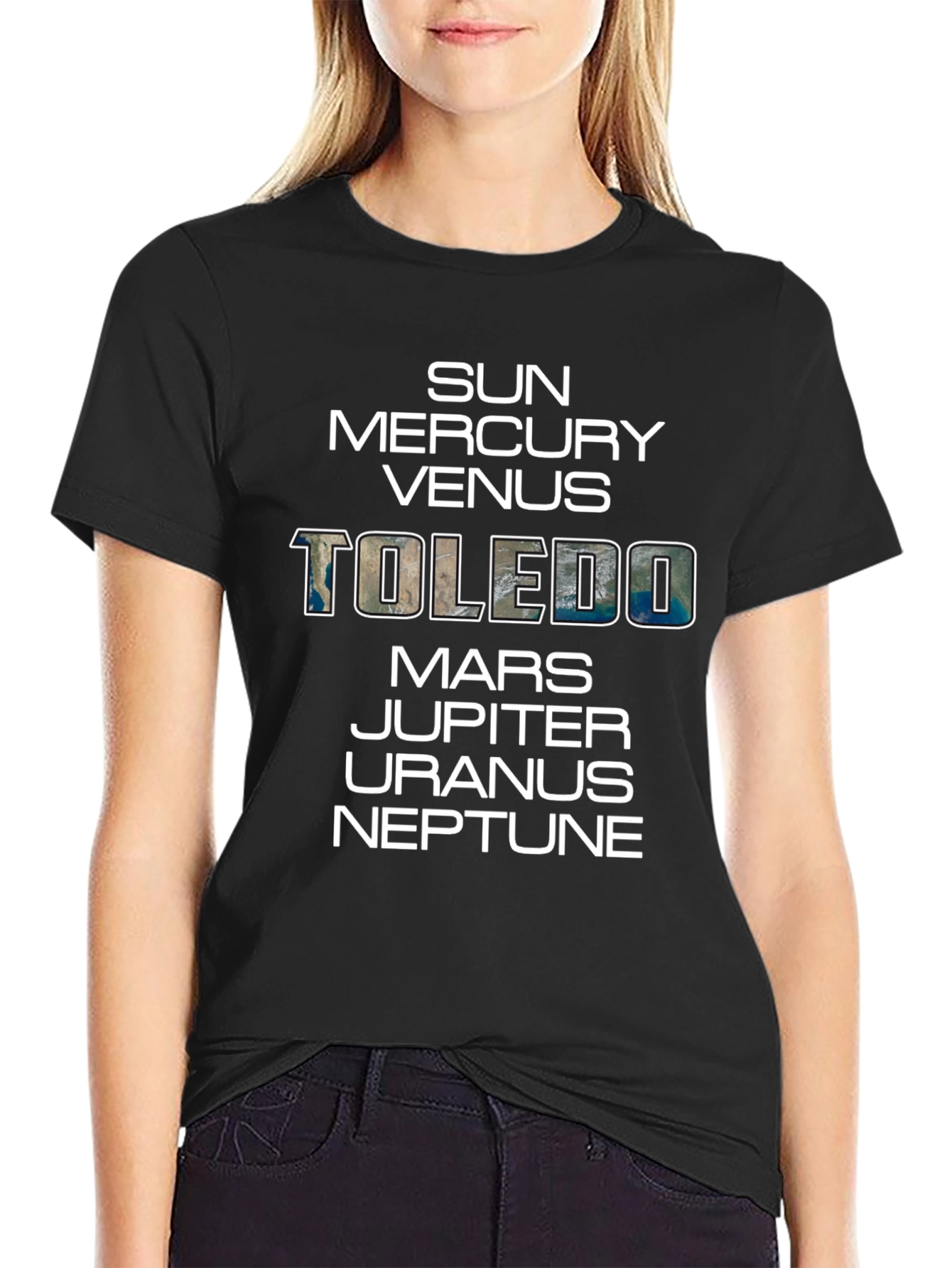 Planets Toledo Graphic T-Shirt - Mens Crew Neck Tee