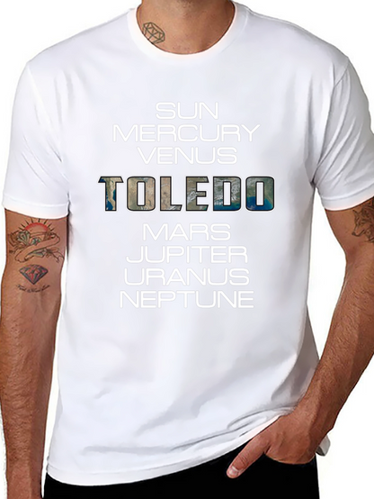 Planets Toledo Graphic T-Shirt - Mens Crew Neck Tee