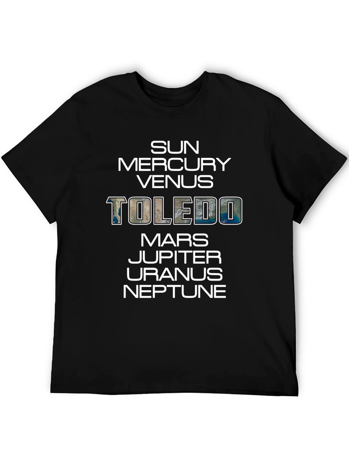 Planets Toledo Graphic T-Shirt - Mens Crew Neck Tee