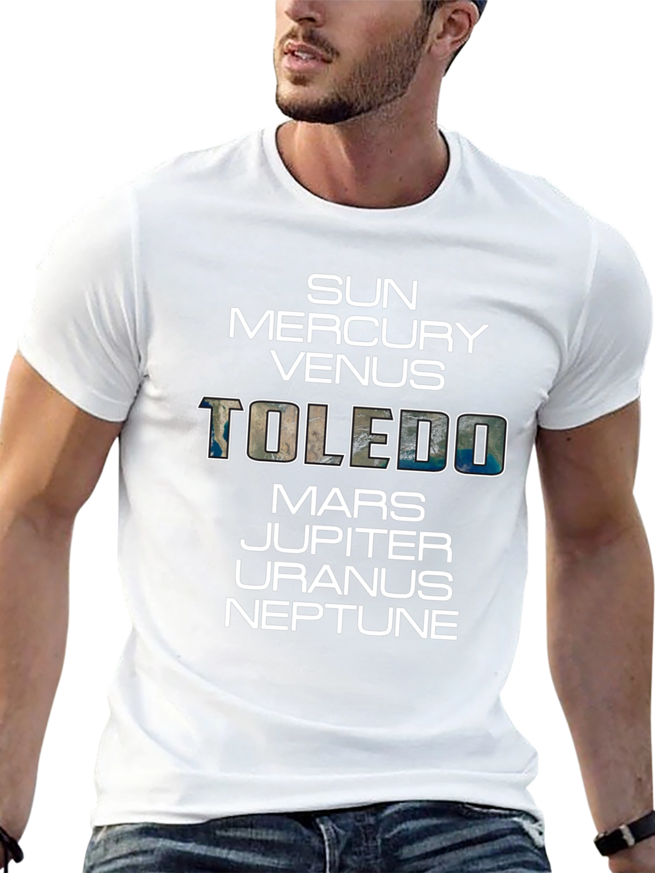 Planets Toledo Graphic T-Shirt - Mens Crew Neck Tee
