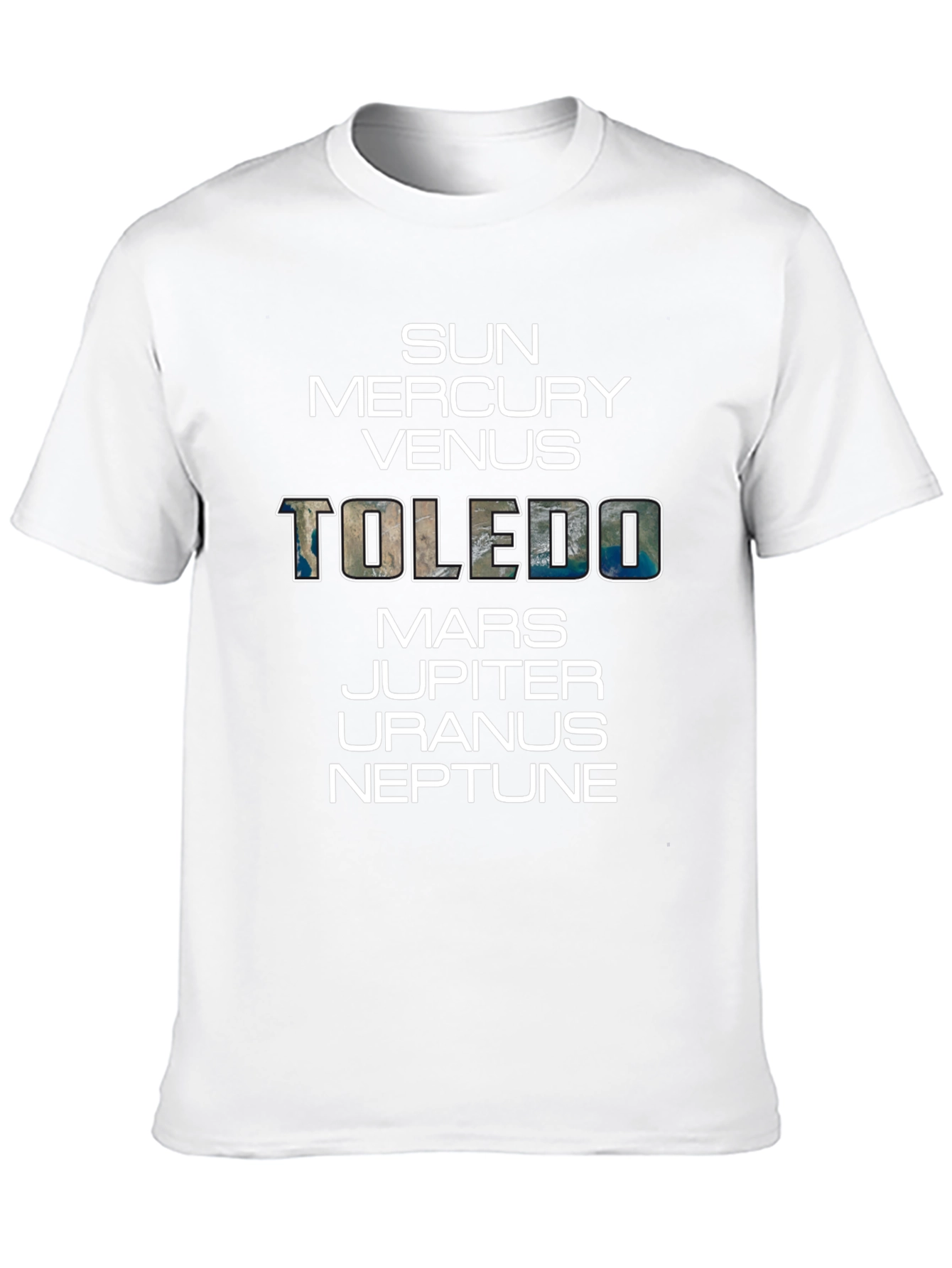 Planets Toledo Graphic T-Shirt - Mens Crew Neck Tee