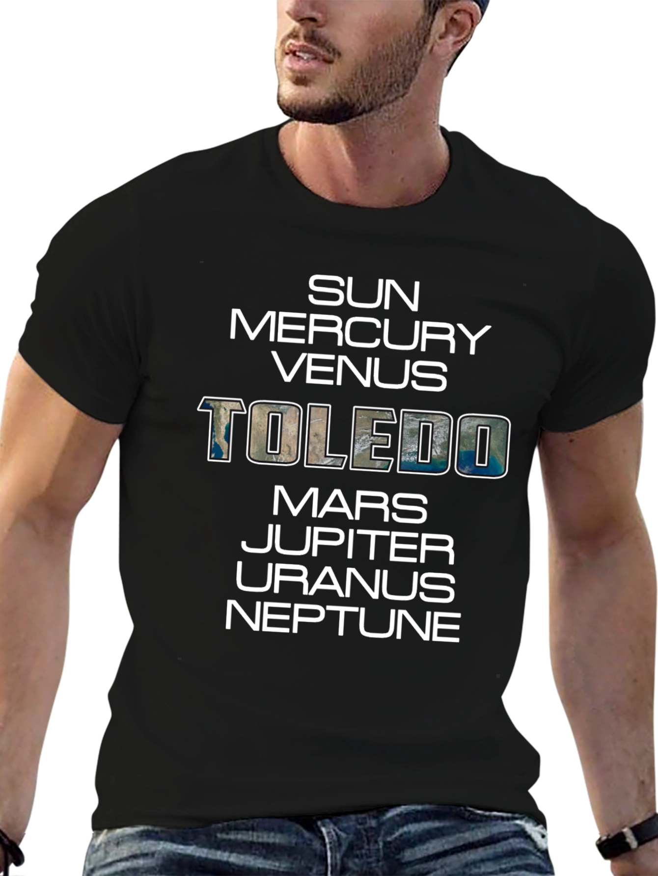 Planets Toledo Graphic T-Shirt - Mens Crew Neck Tee