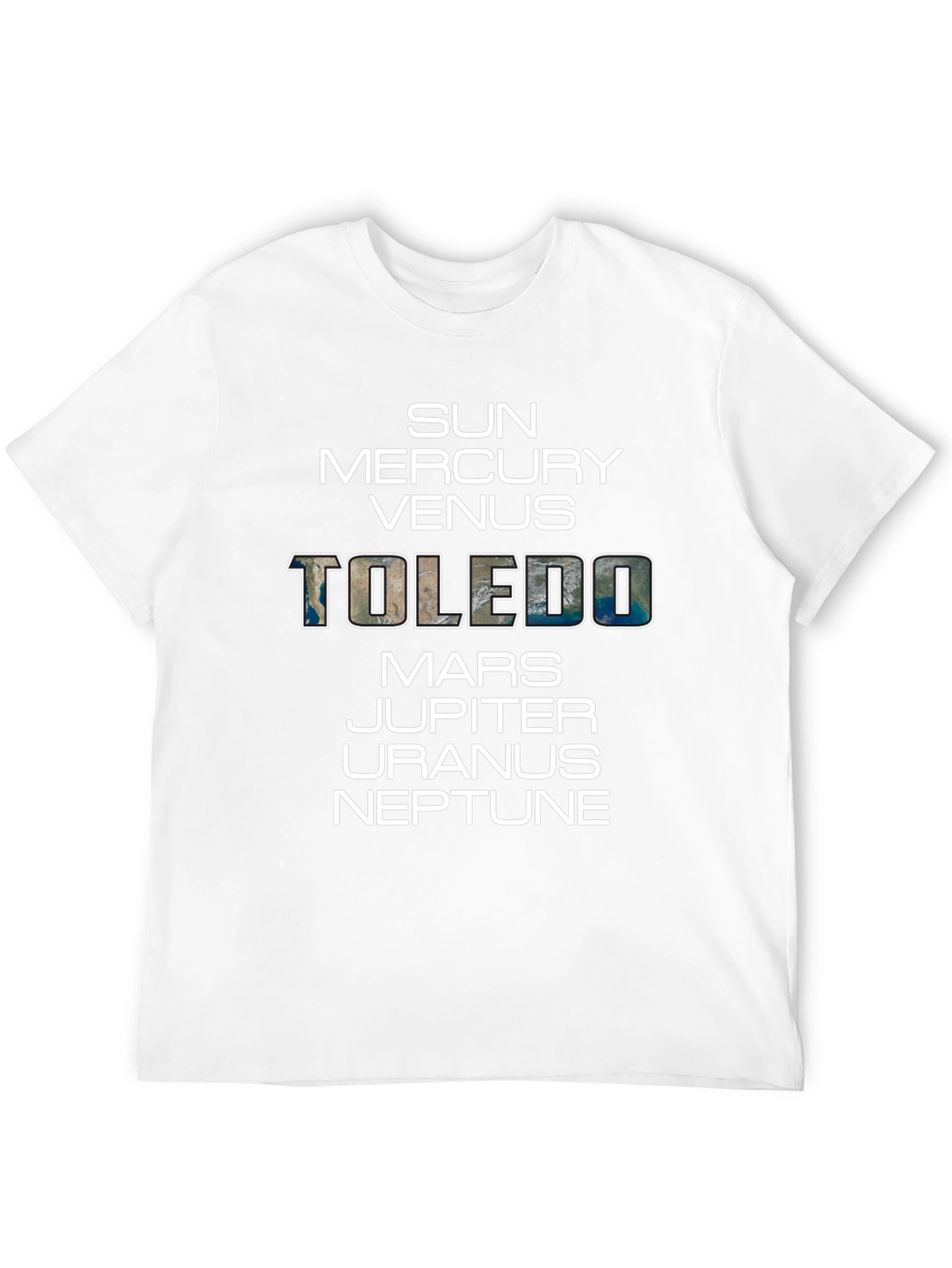 Planets Toledo Graphic T-Shirt - Mens Crew Neck Tee