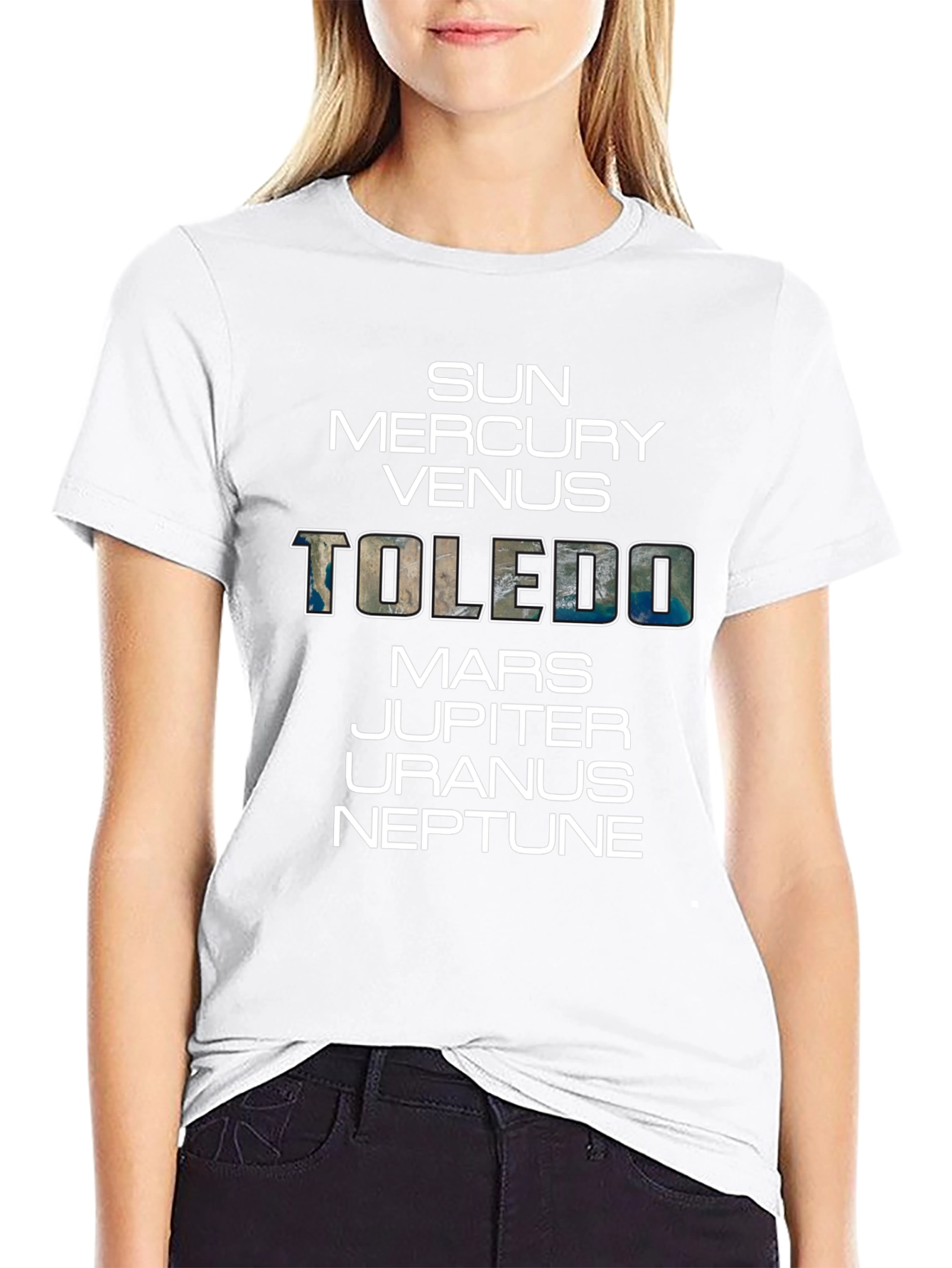 Planets Toledo Graphic T-Shirt - Mens Crew Neck Tee