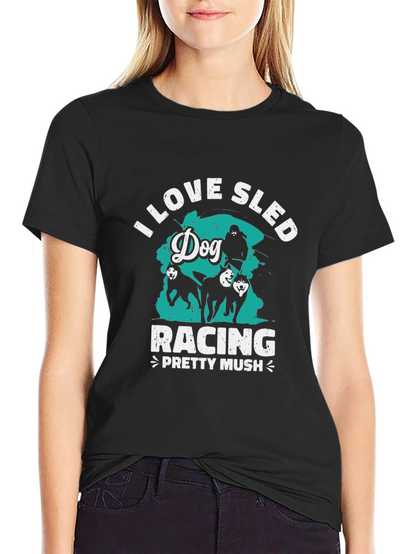 Dog Sled Racing T-Shirt - Pretty Mush Design