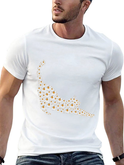 Daisy Cat T-Shirt - Floral Feline Tee
