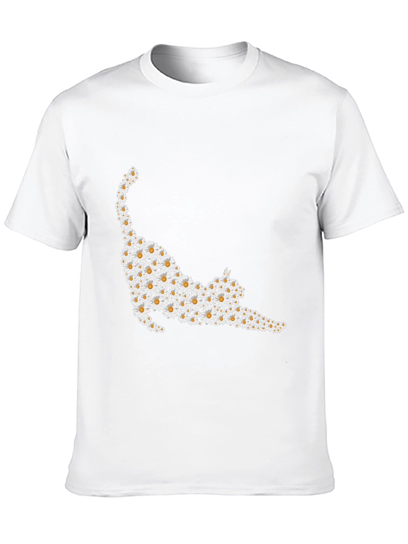 Daisy Cat T-Shirt - Floral Feline Tee