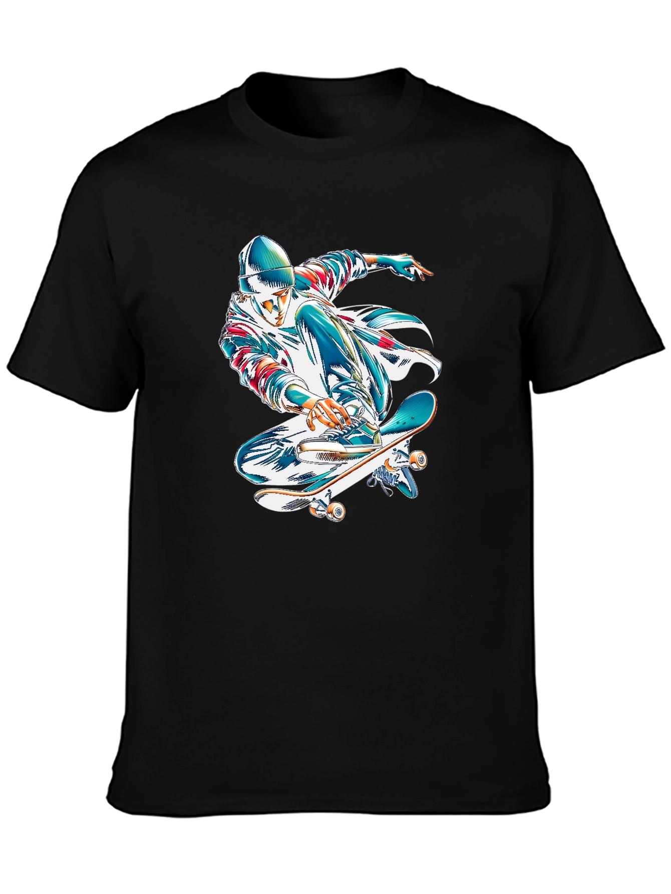 Skater Graphic Black T-Shirt