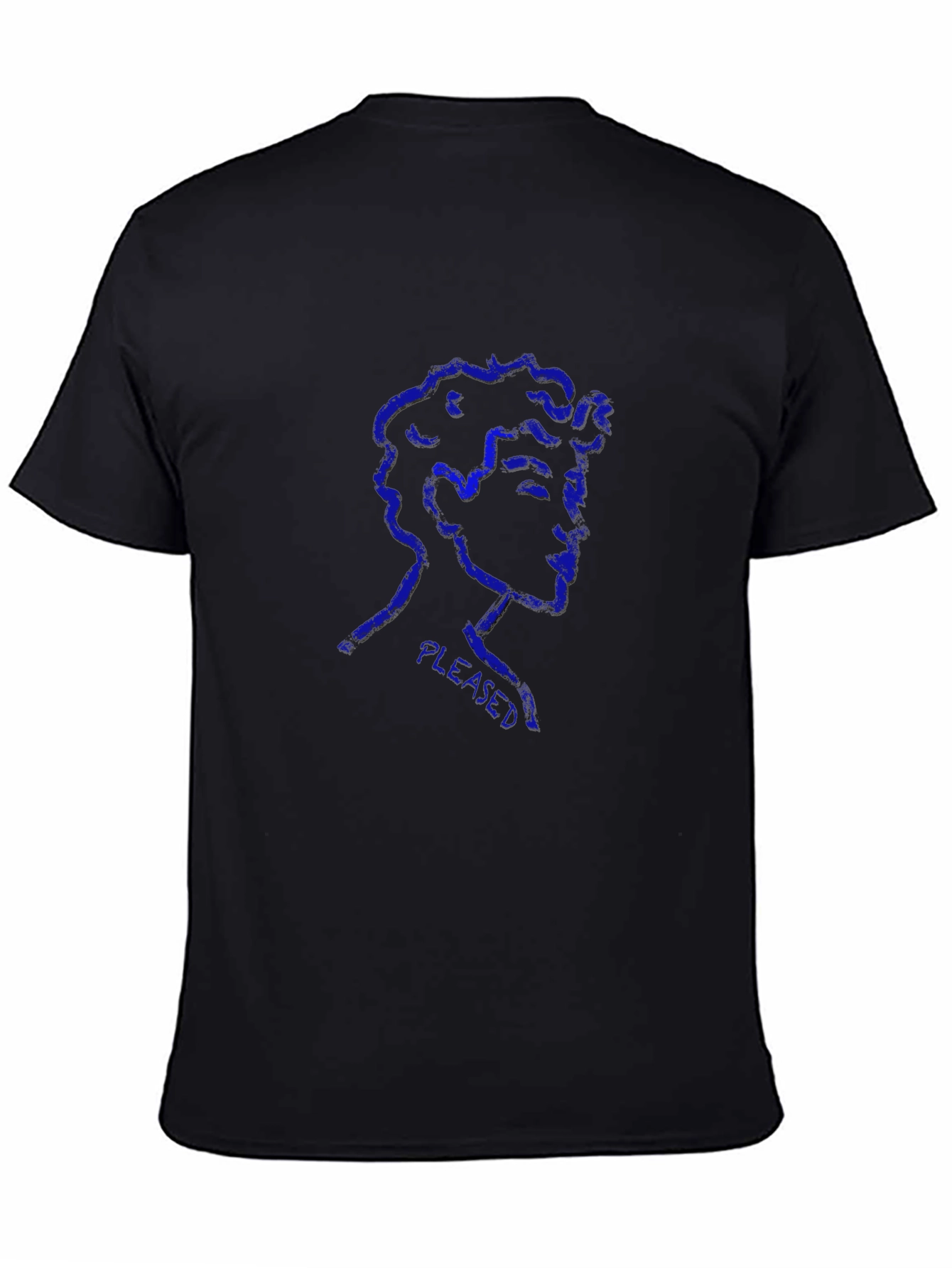 Pleased Graphic Print Black T-Shirt