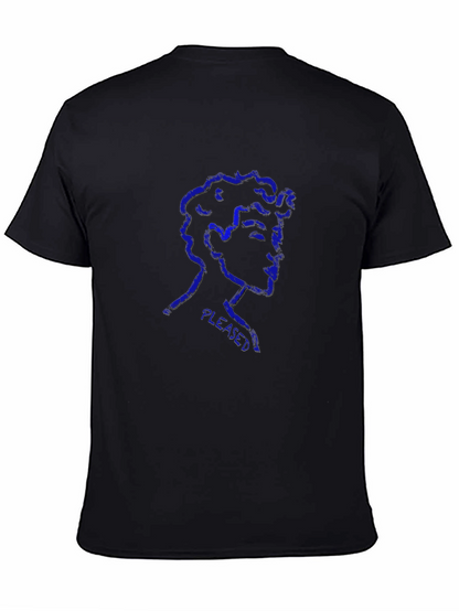 Pleased Graphic Print Black T-Shirt