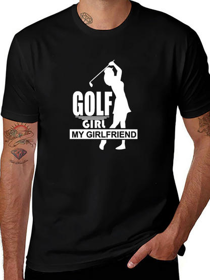 Golf Girl My Girlfriend T-Shirt - Black Cotton Tee