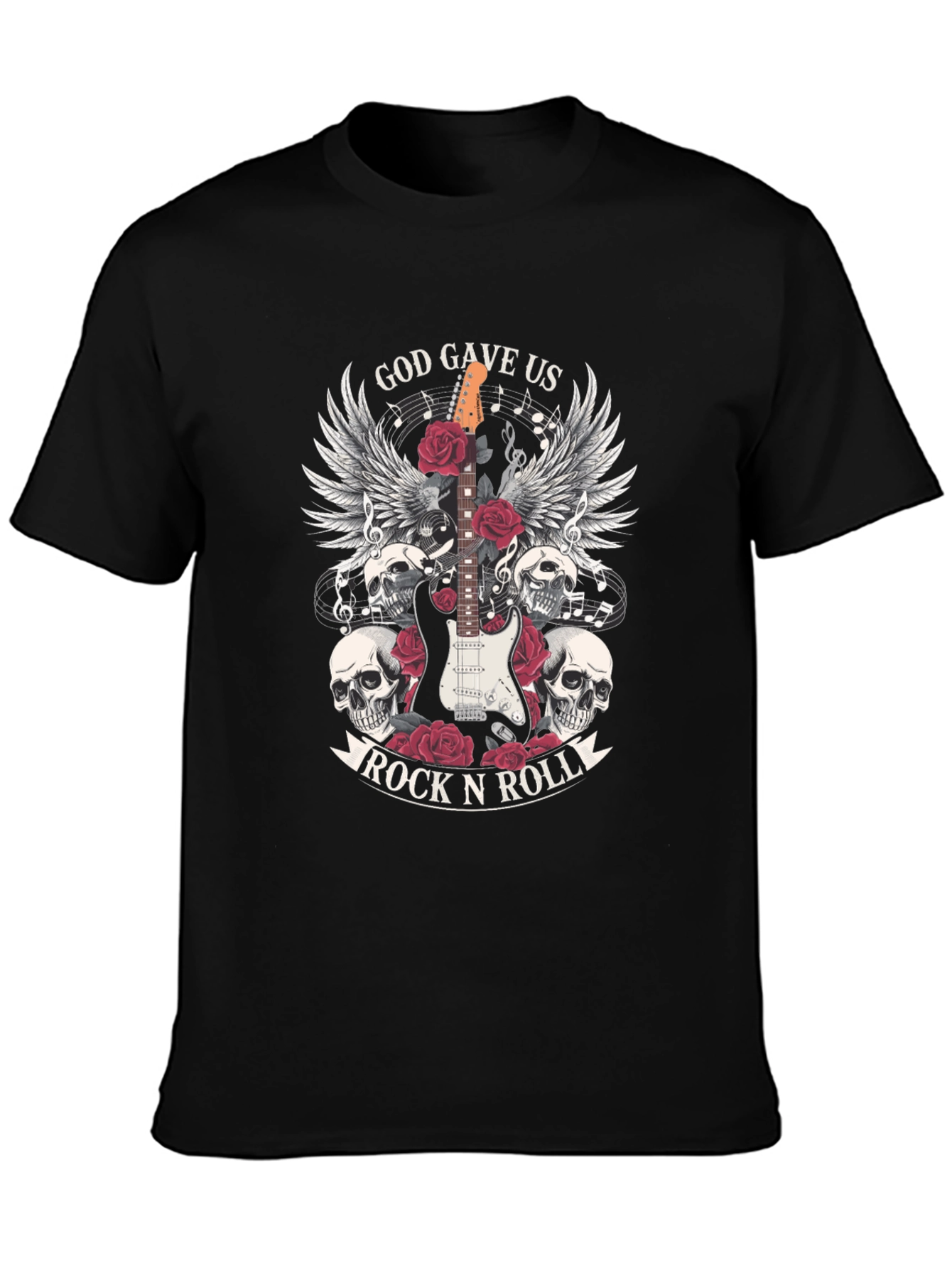 God Gave Us Rock N Roll Graphic T-Shirt
