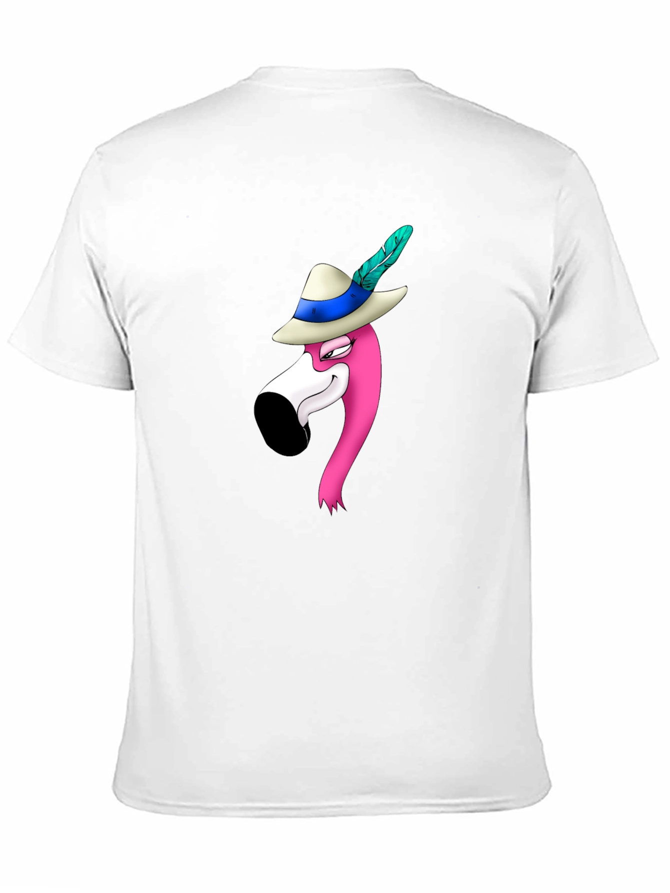 Flamingo in Hat Graphic T-Shirt