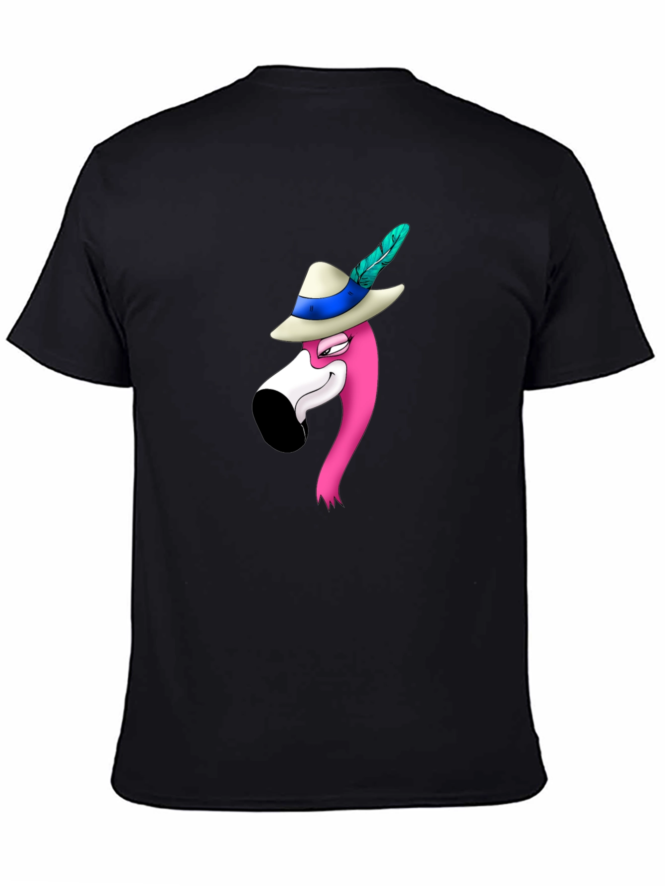 Flamingo in Hat Graphic T-Shirt