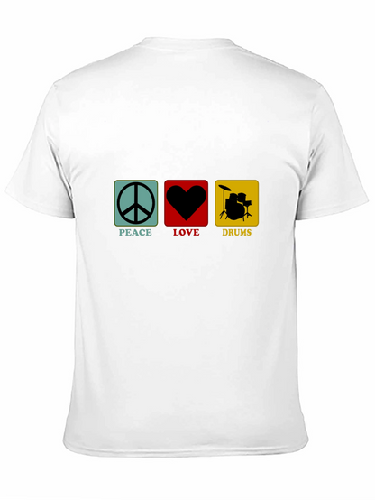 Peace Love Drums Graphic T-Shirt