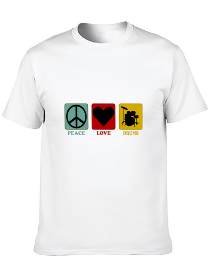 Peace Love Drums Graphic T-Shirt