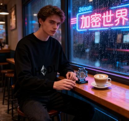 Playful Ethereum "HODL" Crypto Sweatshirt