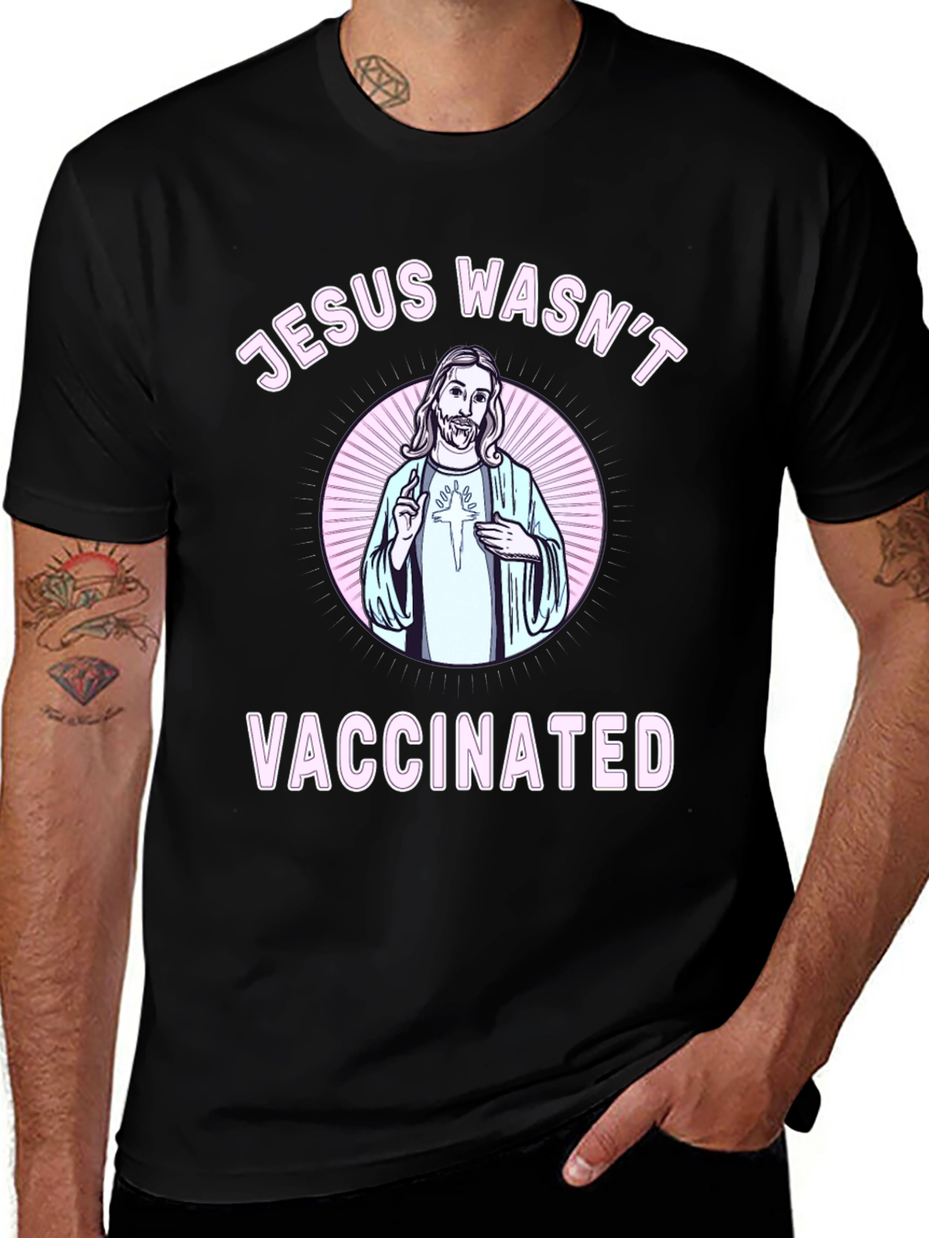 Jesus Wasnt Vaccinated Graphic Tee