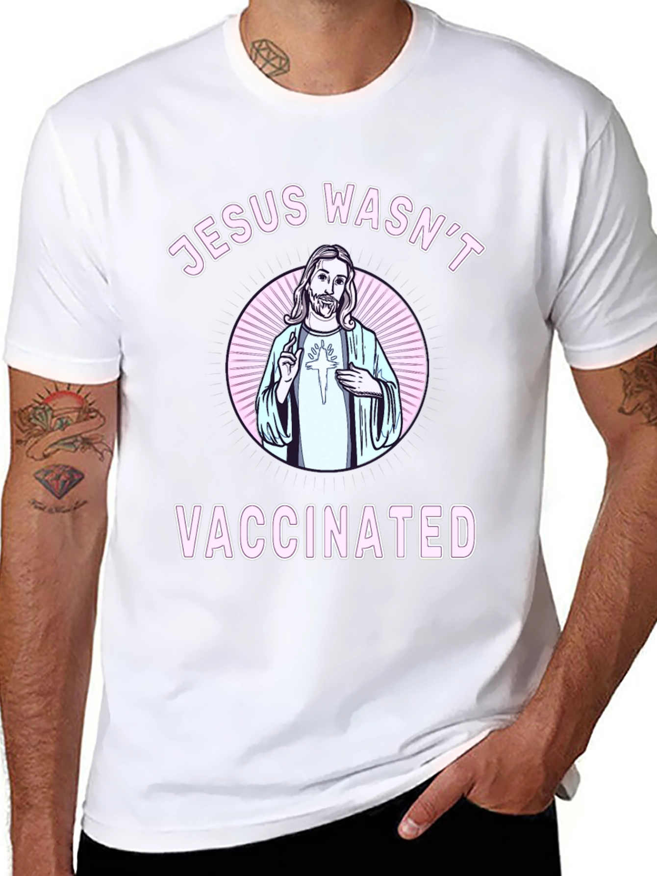 Jesus Wasnt Vaccinated Graphic Tee