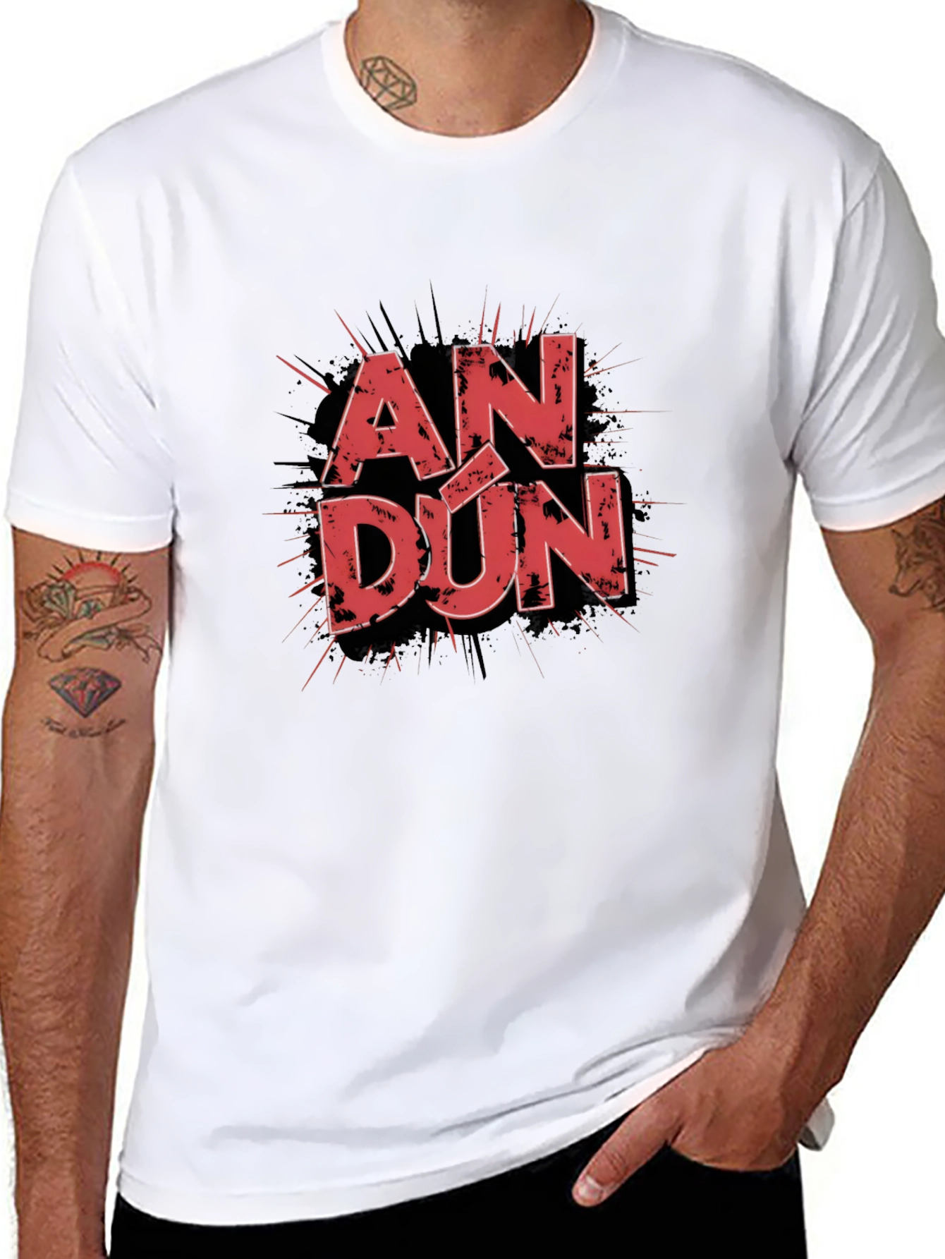 AN DÚN Graphic T-Shirt - Stylish Black Tee