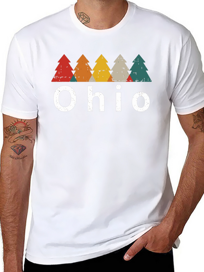 Ohio Retro Trees Graphic T-Shirt