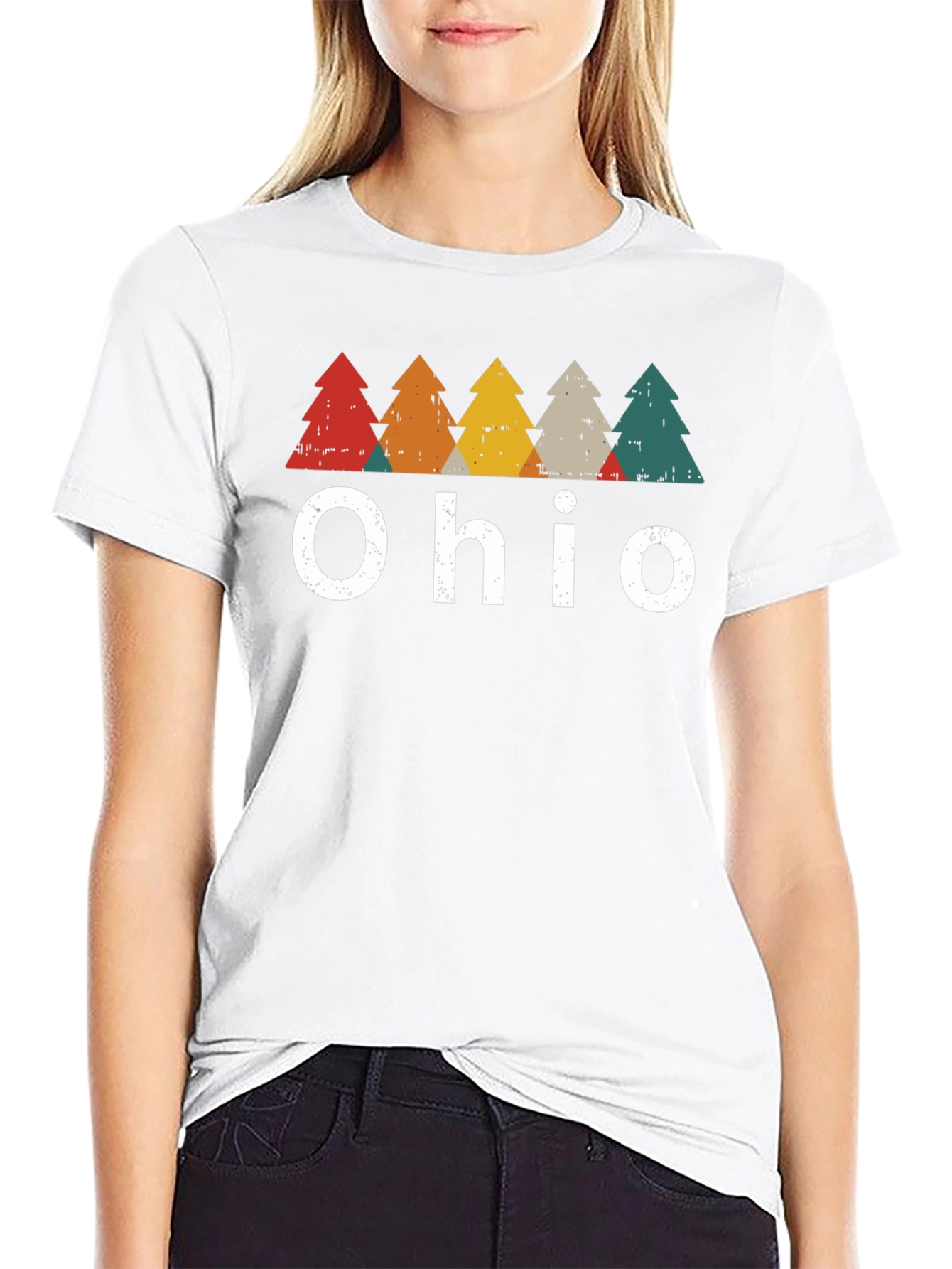 Ohio Retro Trees Graphic T-Shirt